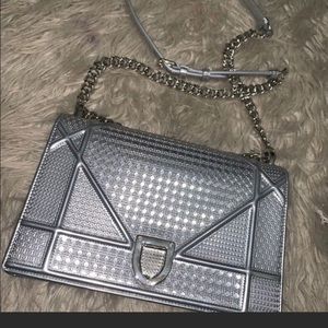 Christian Dior handbag silver